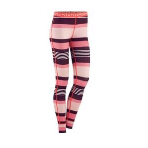 Kari Traa SJOLVSAGT baselayer pant leggings - pink stripes - women's medium